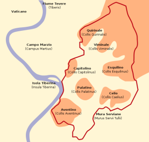 Seven Hills of Rome Map